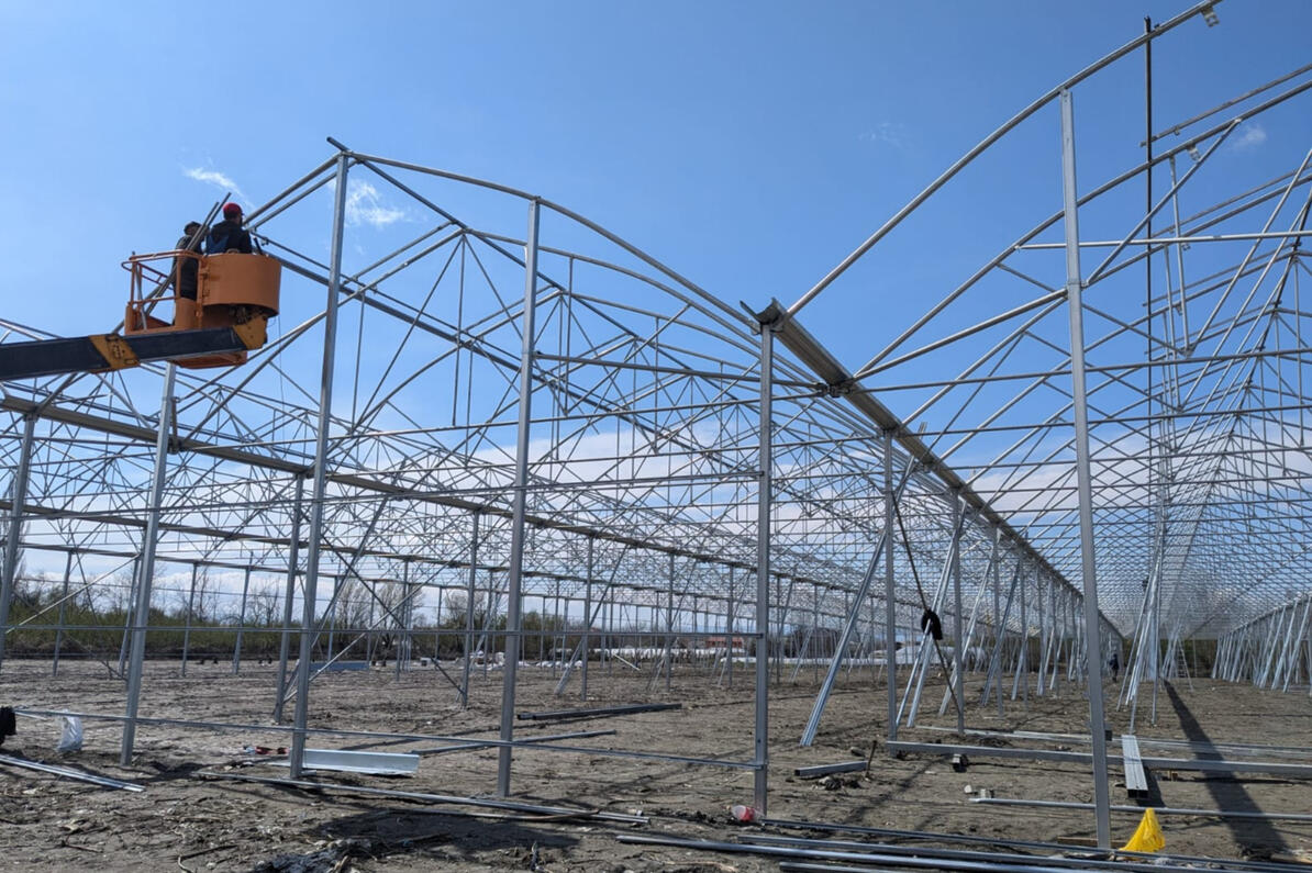 POMIDO - გალვანიზირებული სათბურის (satburi) კონსტრუქცია მონტაჟი მშენებლობა