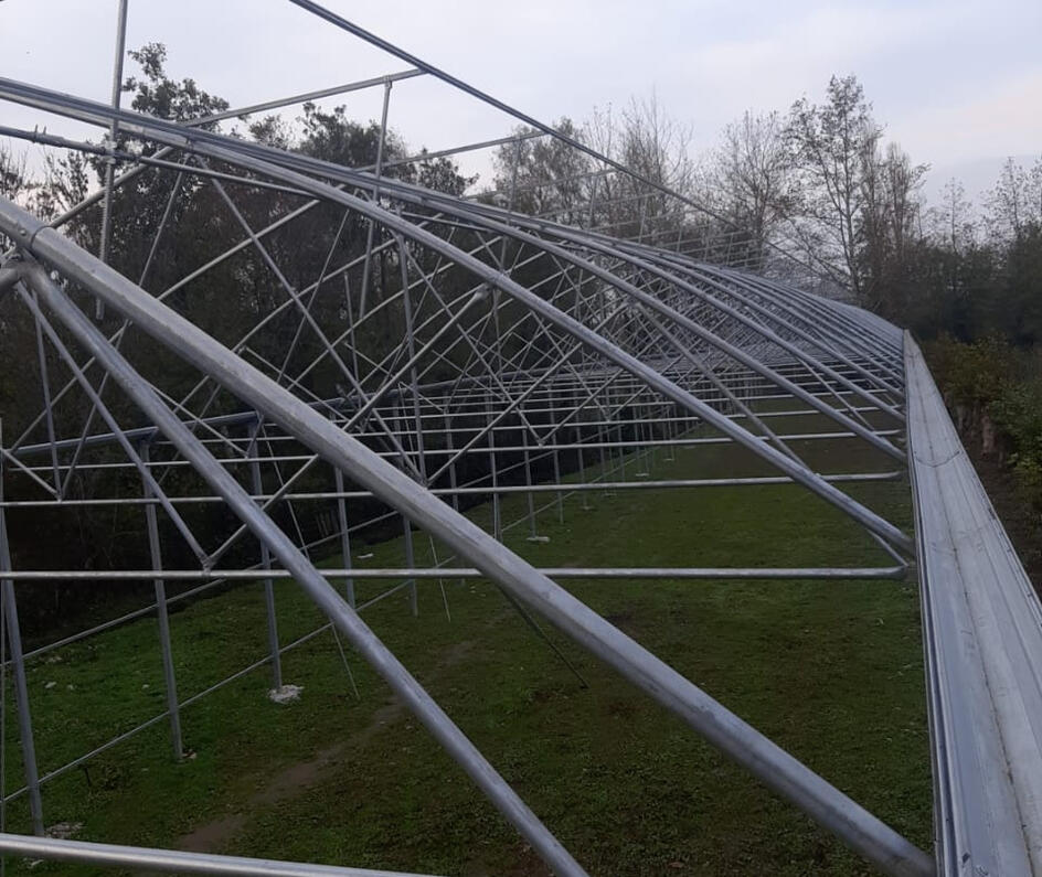 POMIDO - გალვანიზირებული სათბურის (satburi) კონსტრუქციის ჭერის ნაწილი და ჟოლობი POMIDO - გალვანიზირებული სათბურის (satburi) კონსტრუქცია ჭერი და ჟოლობი